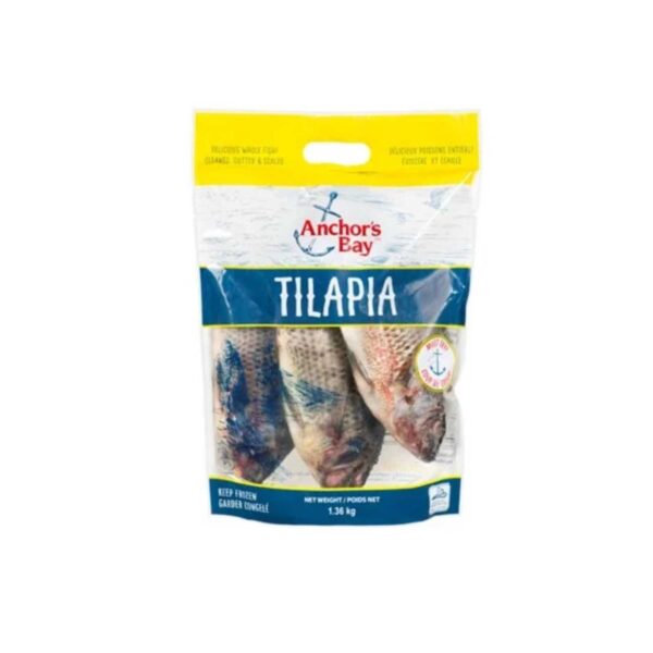 Tilapia congelé nettoyé en paquet