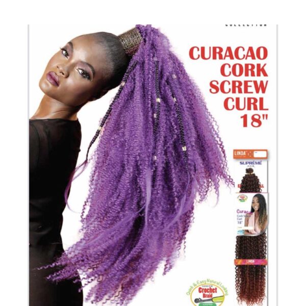 Curacao cork screw curl 18''