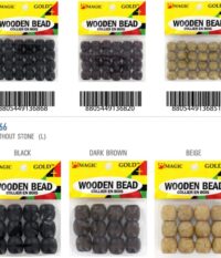 Perle en bois rondes pour tresses 1 pcs