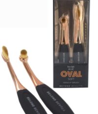 OVAL-MAKEUP BRUSH ROSE GOLD-2PC SET