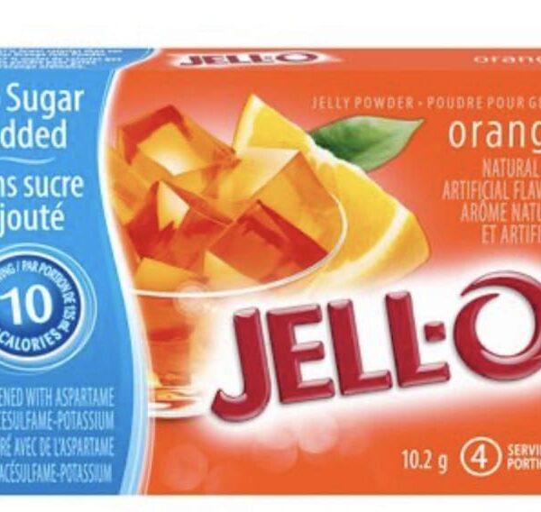 Jell-o orange arôme naturel et artificiel