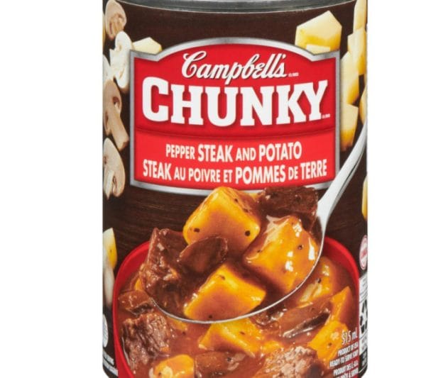 Campbell's chunky steak au poivre et pommes de terres