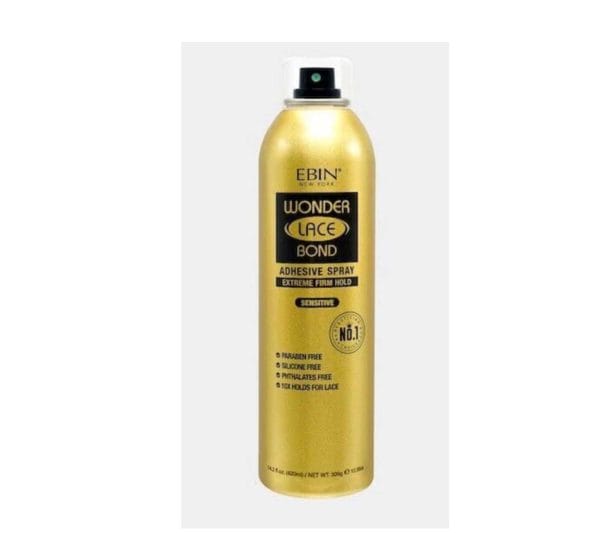 Colle spray Ebin wonder lace bond sensitive 14,2 oz