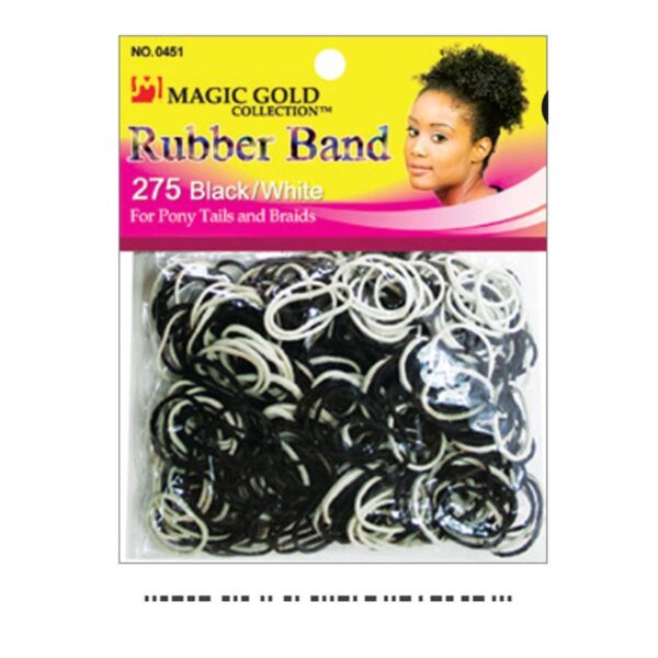 Elastique pour cheveux Magic Gold Noir/Blanc