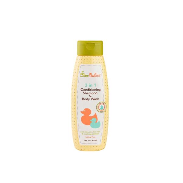 Olive babies 3 en 1 après-shampoing  et soin du corps