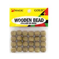 Perle en bois ronde pour tresses