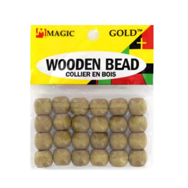 Perle en bois ronde pour tresses