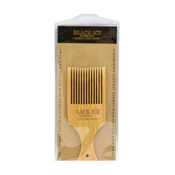 Black Ice Bamboo Pick Comb ( peigne afro)