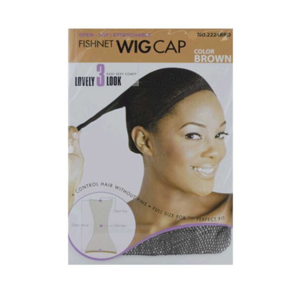 Bonnet en résille pour perruque (Marron)