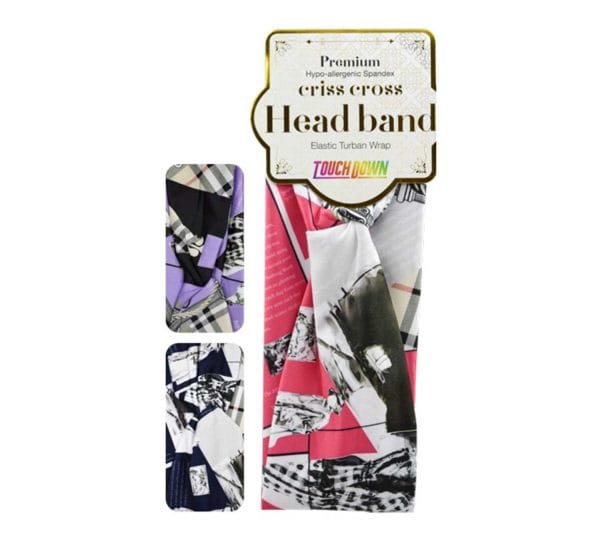 Foulard Turban Élastique à Carreaux 1pcs