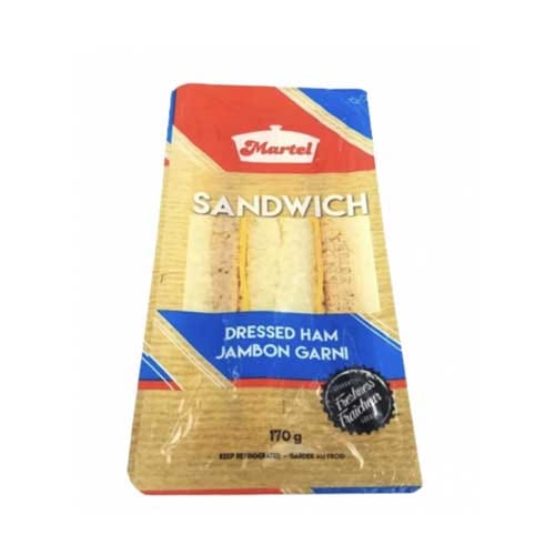 Sandwich au jambon garni