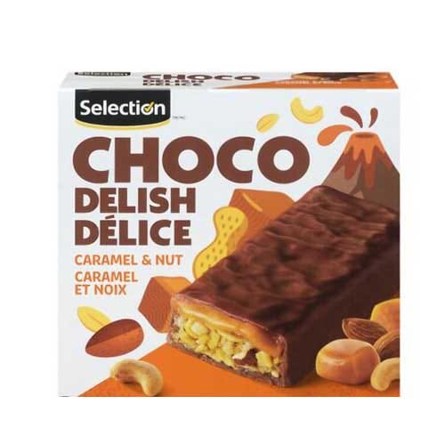 Choco délice caramel et noix barre barres tendres