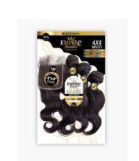 Tissage avec closure Empire bundles body wave 4x4 multi 18,20,22''